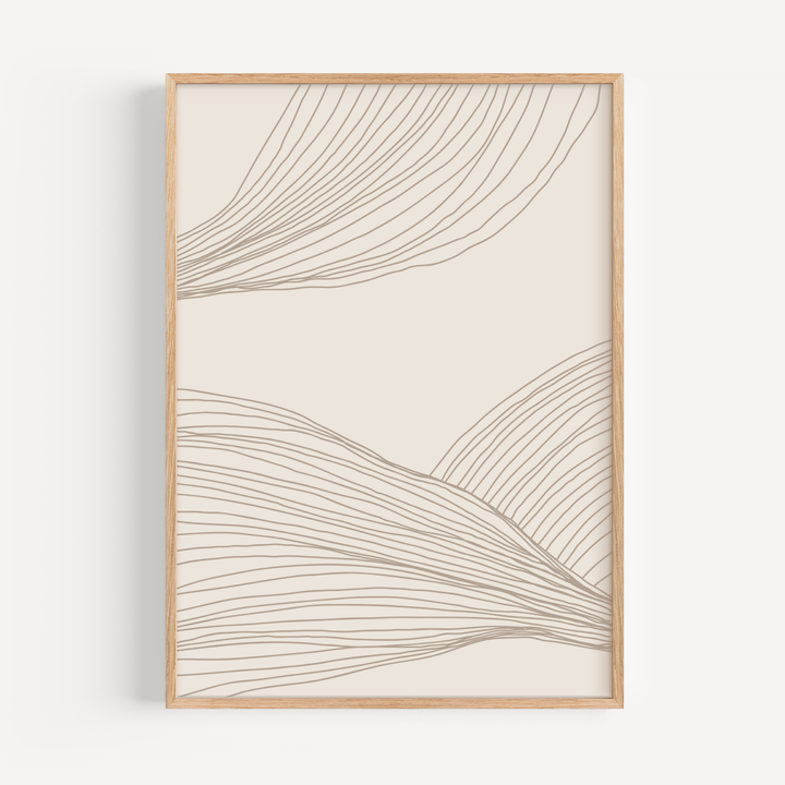 Beige lines II poster