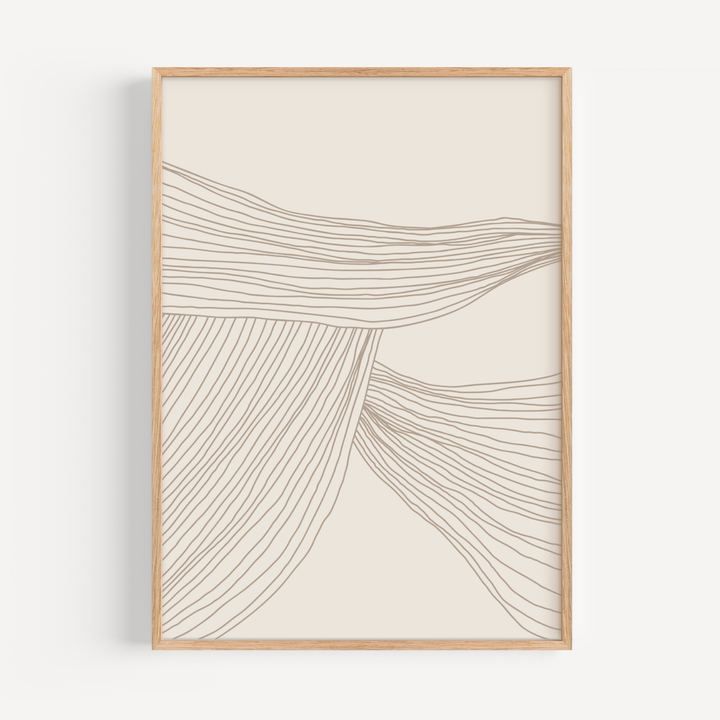 Beige lines I poster