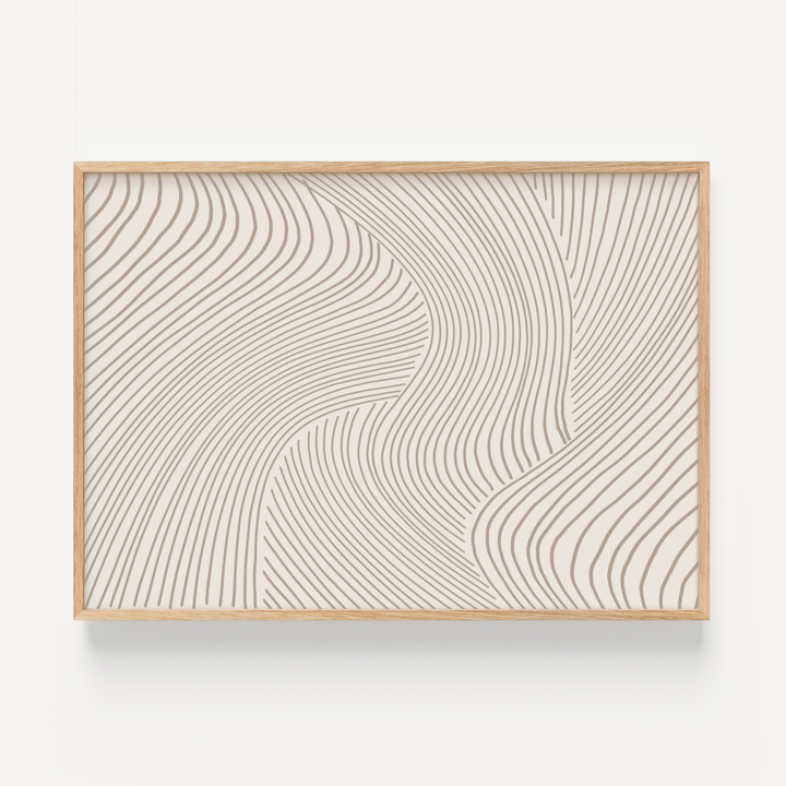 Beige waves poster