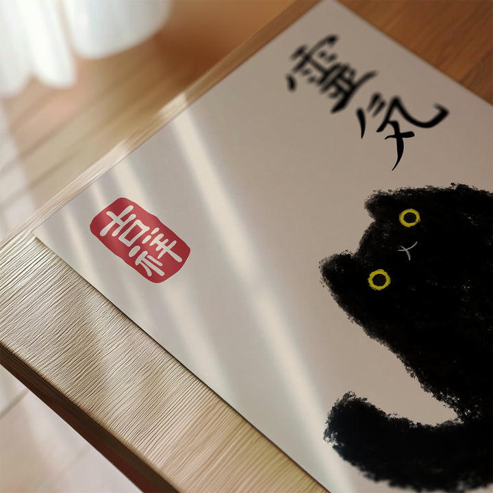 Black Cat by Matsumoto Hoji Poster