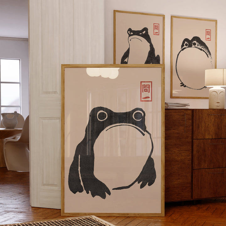 Black Frogs by Matsumoto Hōji Poster Set