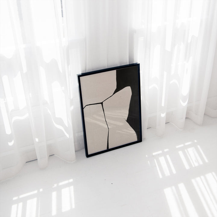 Black and White Abstract Japandi No.2 Poster