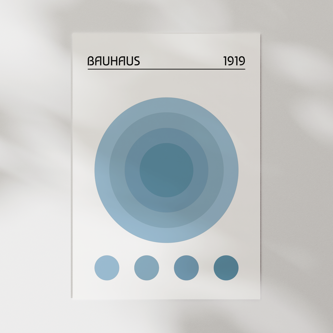 Blue circles - Bauhaus Poster