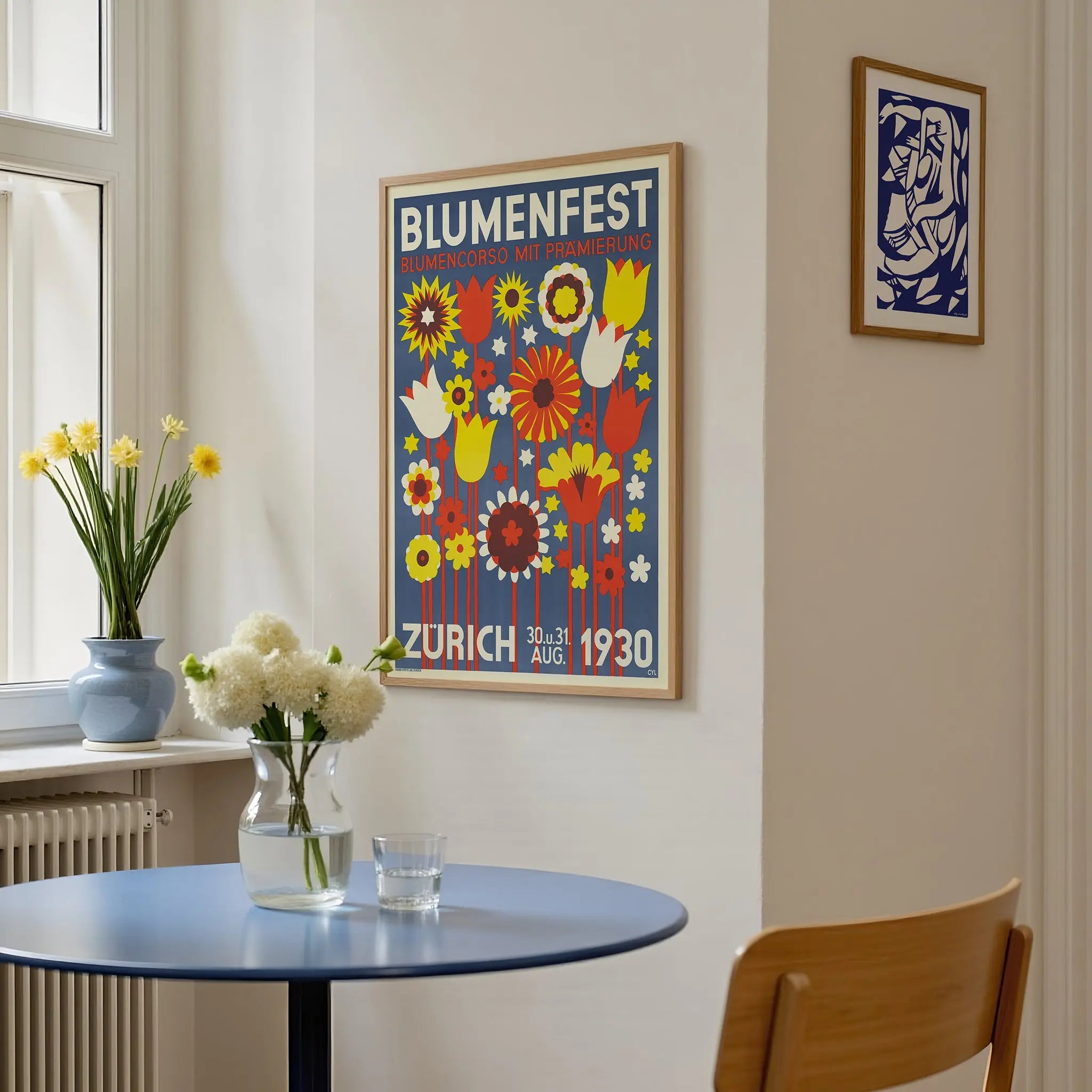 Blumenfest Zurich Vintage Travel Poster - Swiss Floral - Poster Room