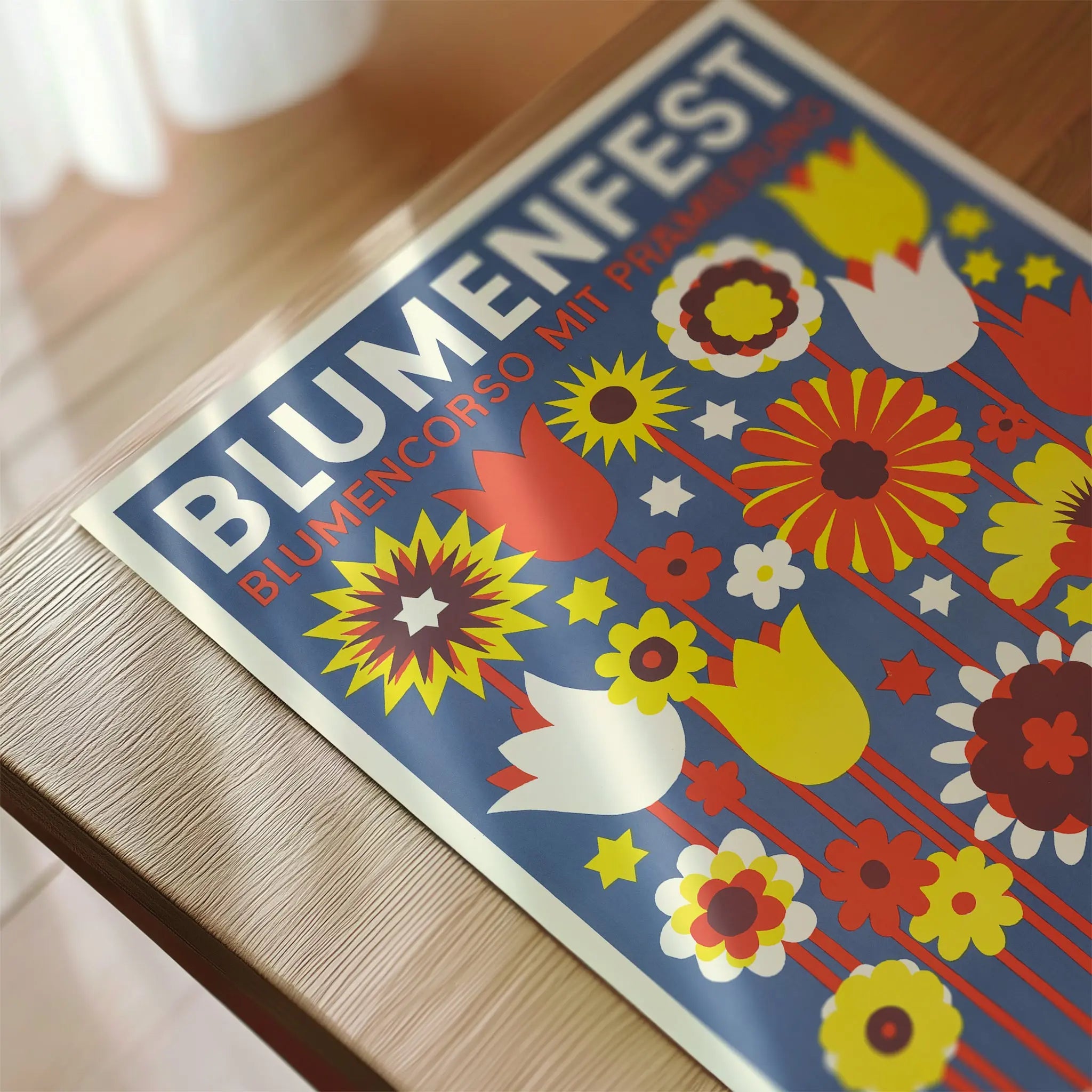 Blumenfest Zurich Vintage Travel Poster - Swiss Floral - Poster Room