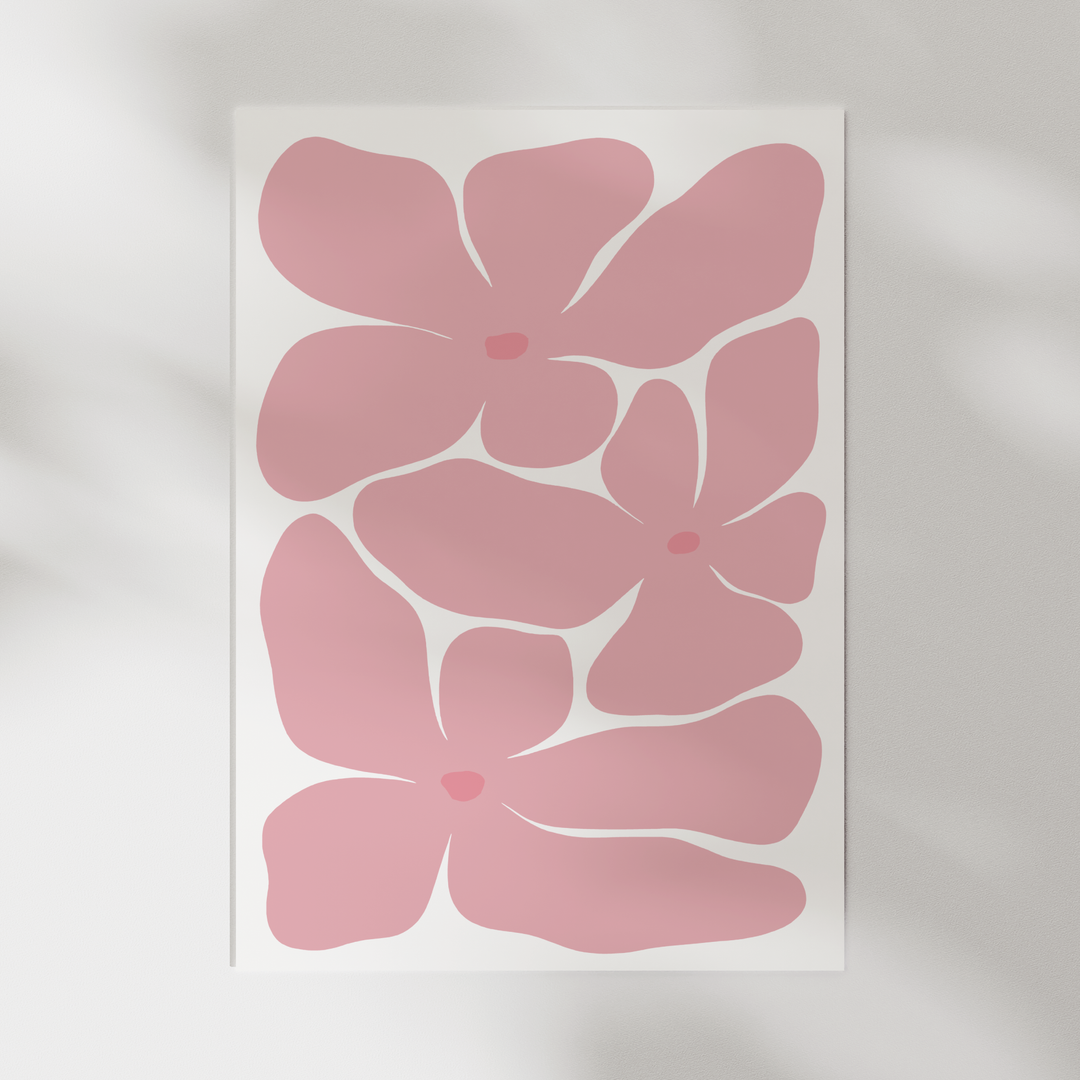 Bold Flower in Pink Poster