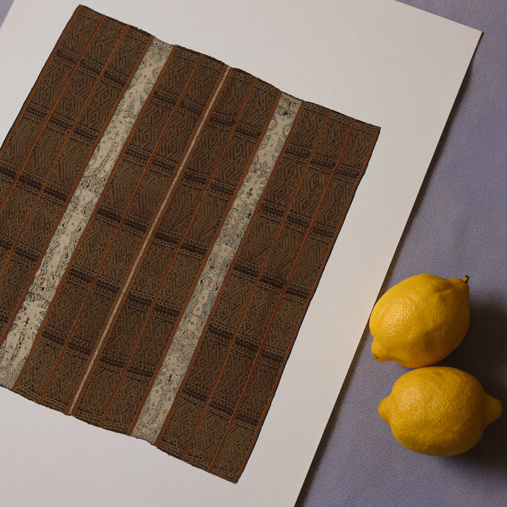 Brown Antique Textile Poster