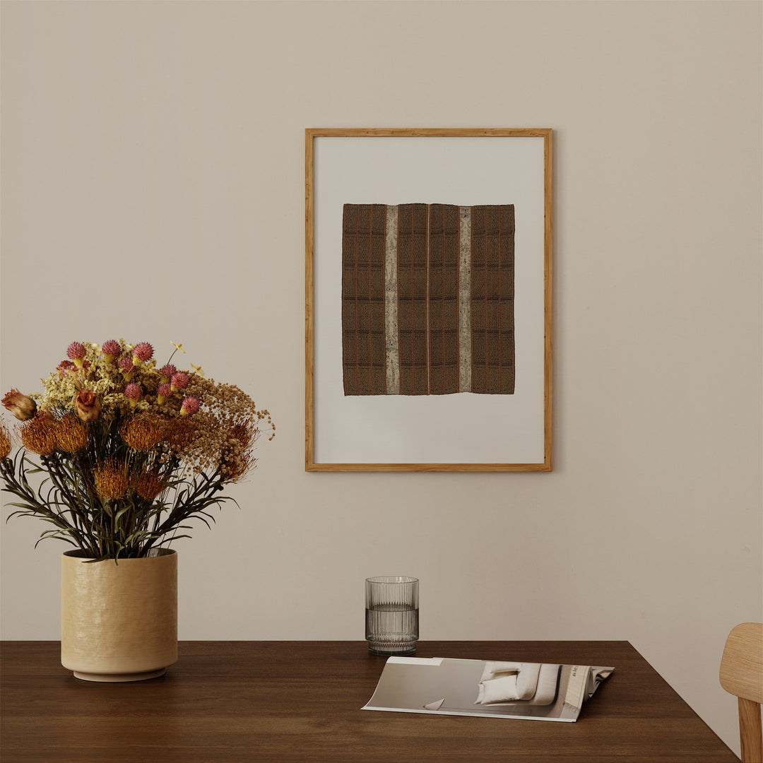 Brown Antique Textile Poster