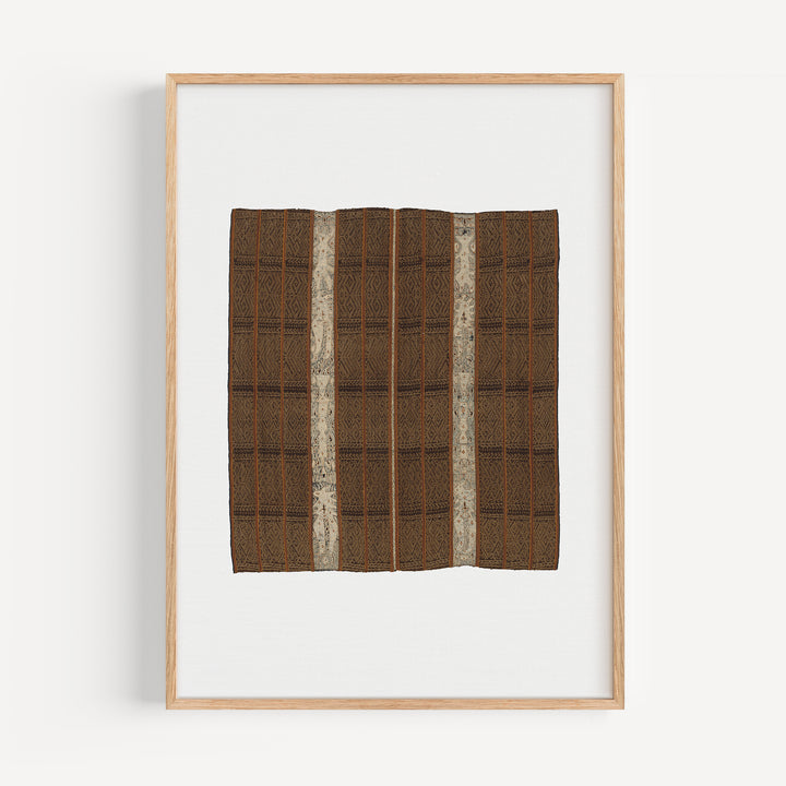 Brown Antique Textile Poster