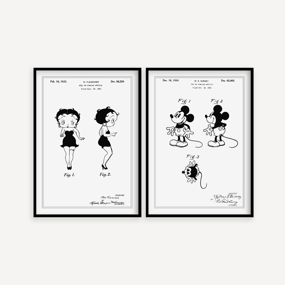 Cartoon Patent Poster Set