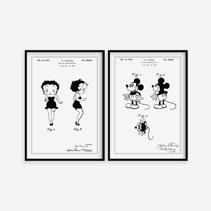 Cartoon Patent Poster Set