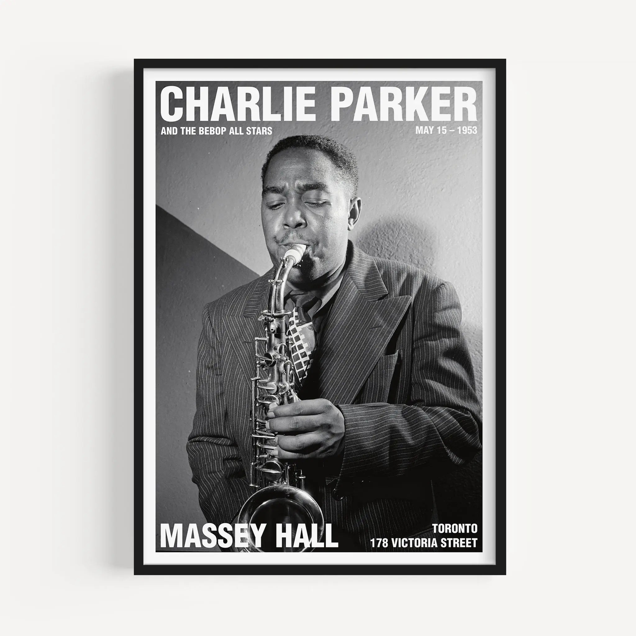 Charlie Parker Jazz Concert Poster - Bebop Wall Art - Poster Room