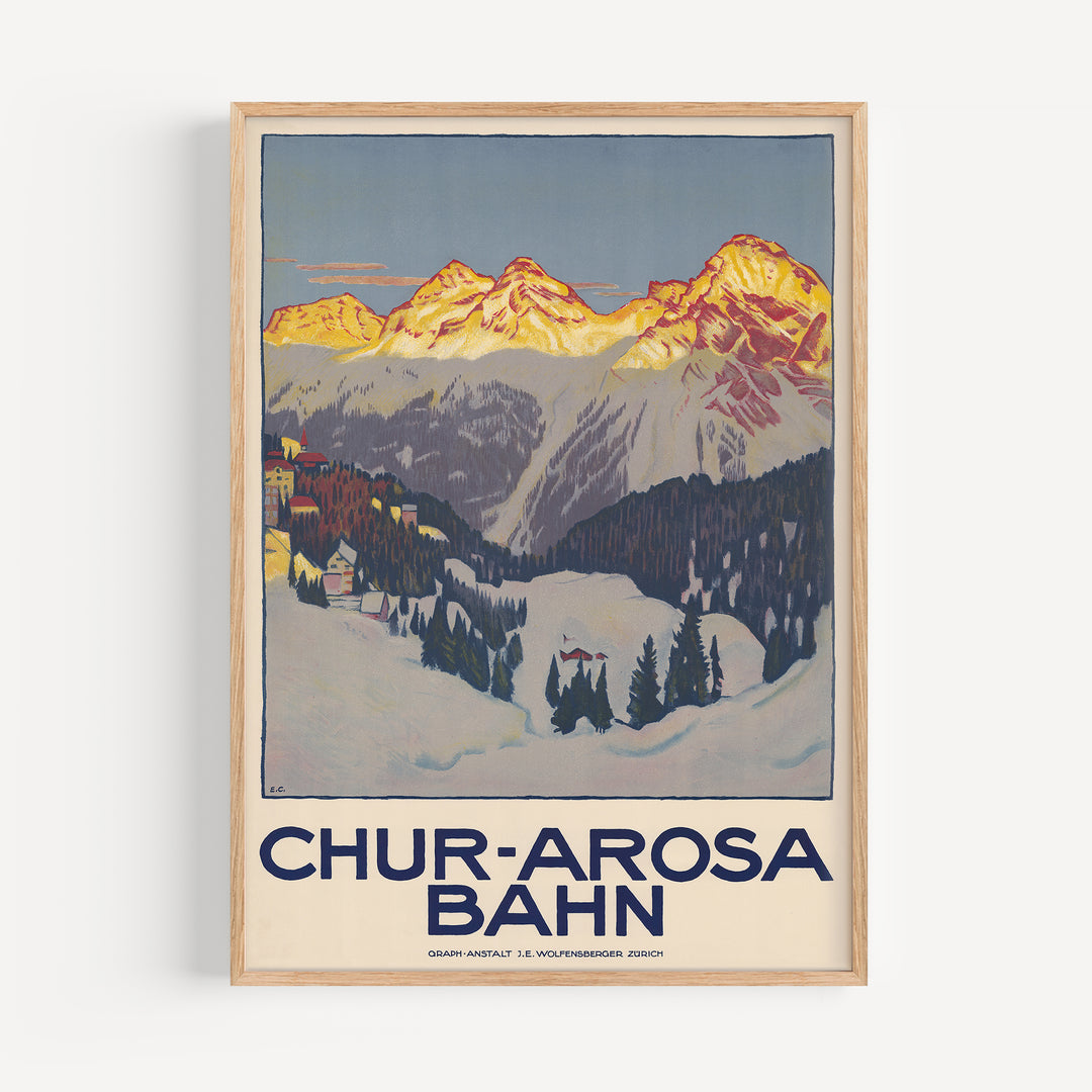 Chur-Arosa-Bahn by Emil Cardinaux Poster