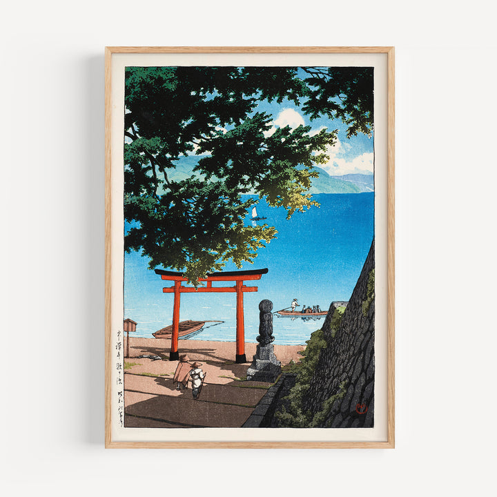Chuzenji Temple, Utagahama by Hasui Kawase Poster