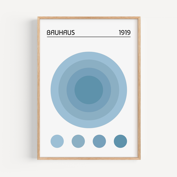 Blue circles - Bauhaus Poster