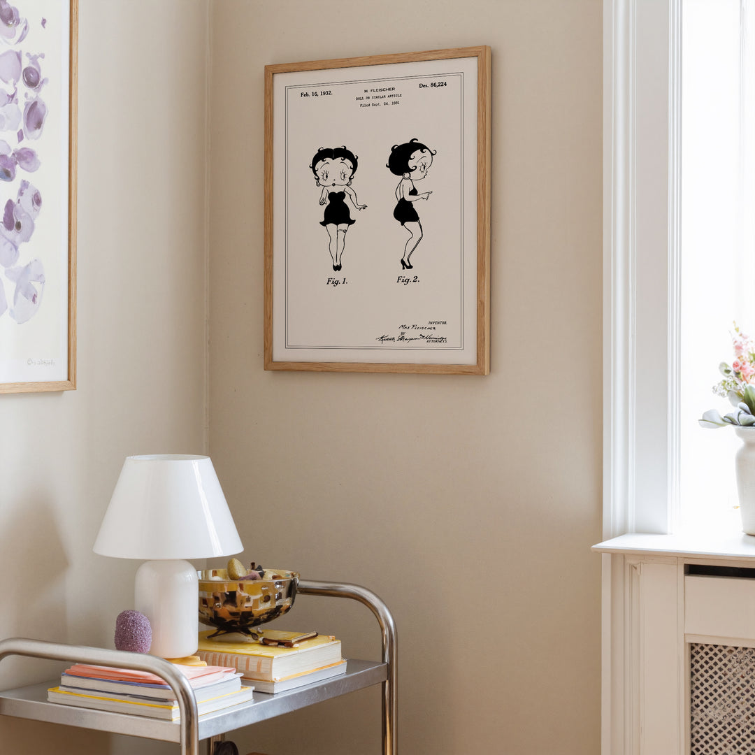 Classic Flapper Doll Patent Poster