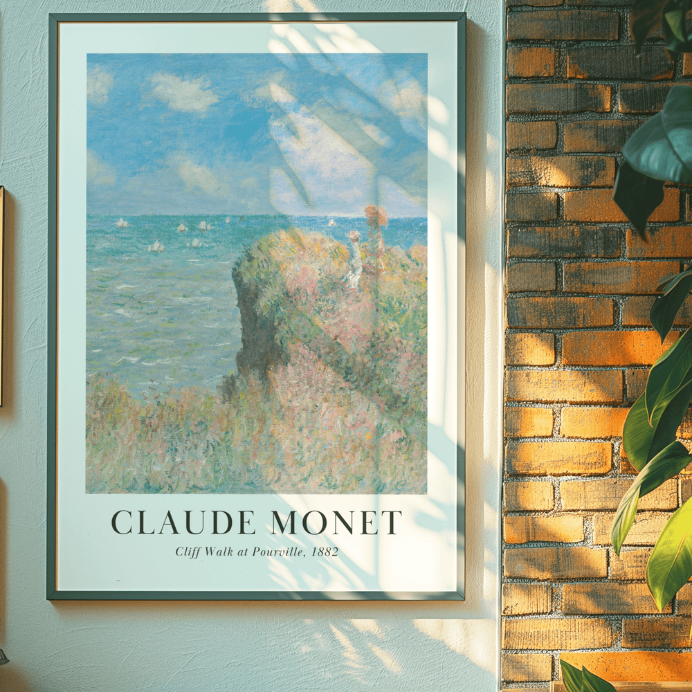 Cliff walk at Pourville - Claude Monet Poster - Poster Room