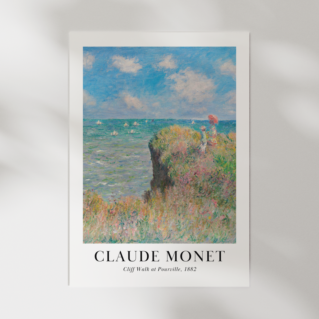 Cliff walk at Pourville - Claude Monet Poster