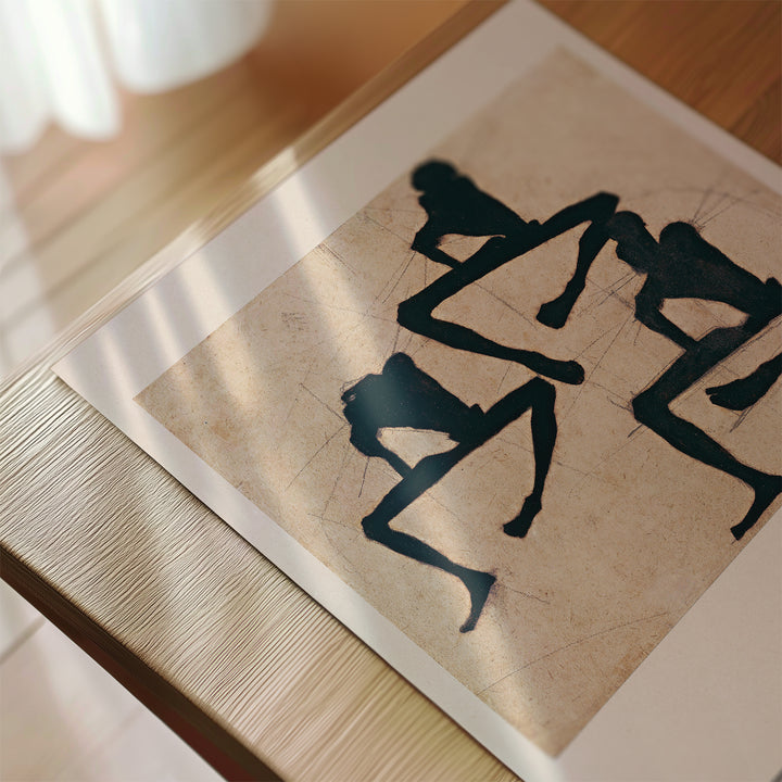 Composition with Three Male Nudes by Egon Schiele Poster