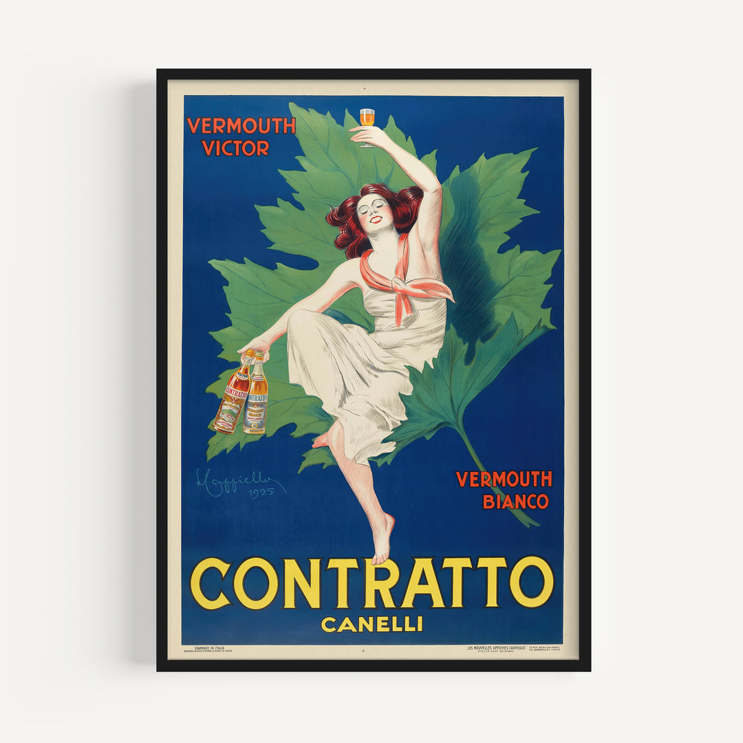 Contratto Canelli Ad Poster by Leonetto Cappiello