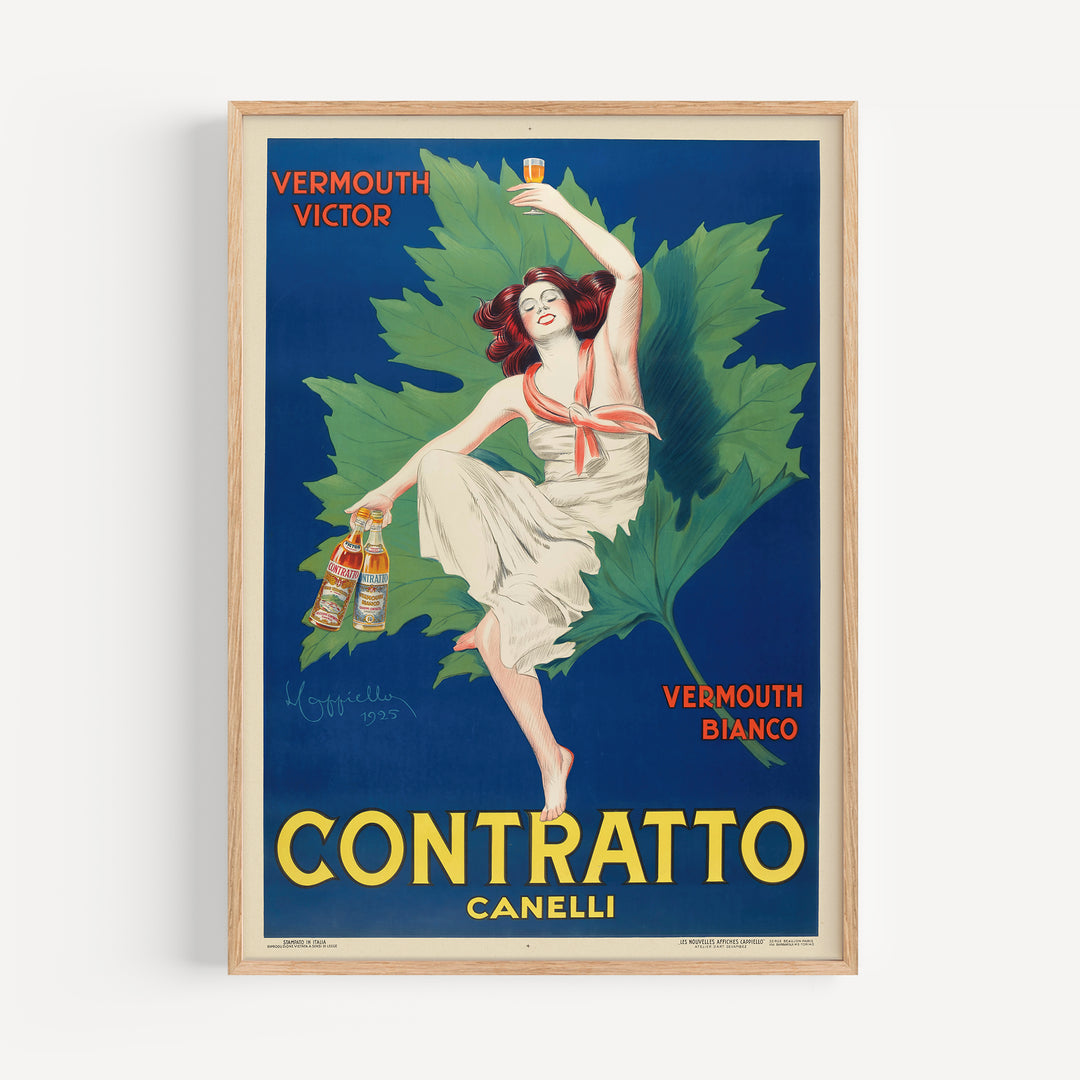 Contratto Canelli Ad Poster by Leonetto Cappiello