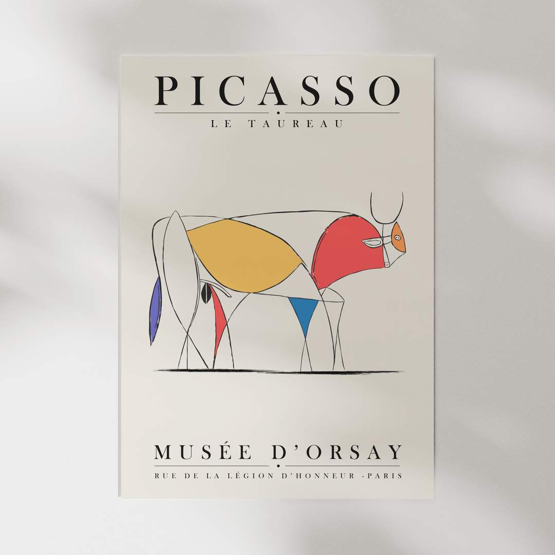 Cow Picasso Poster