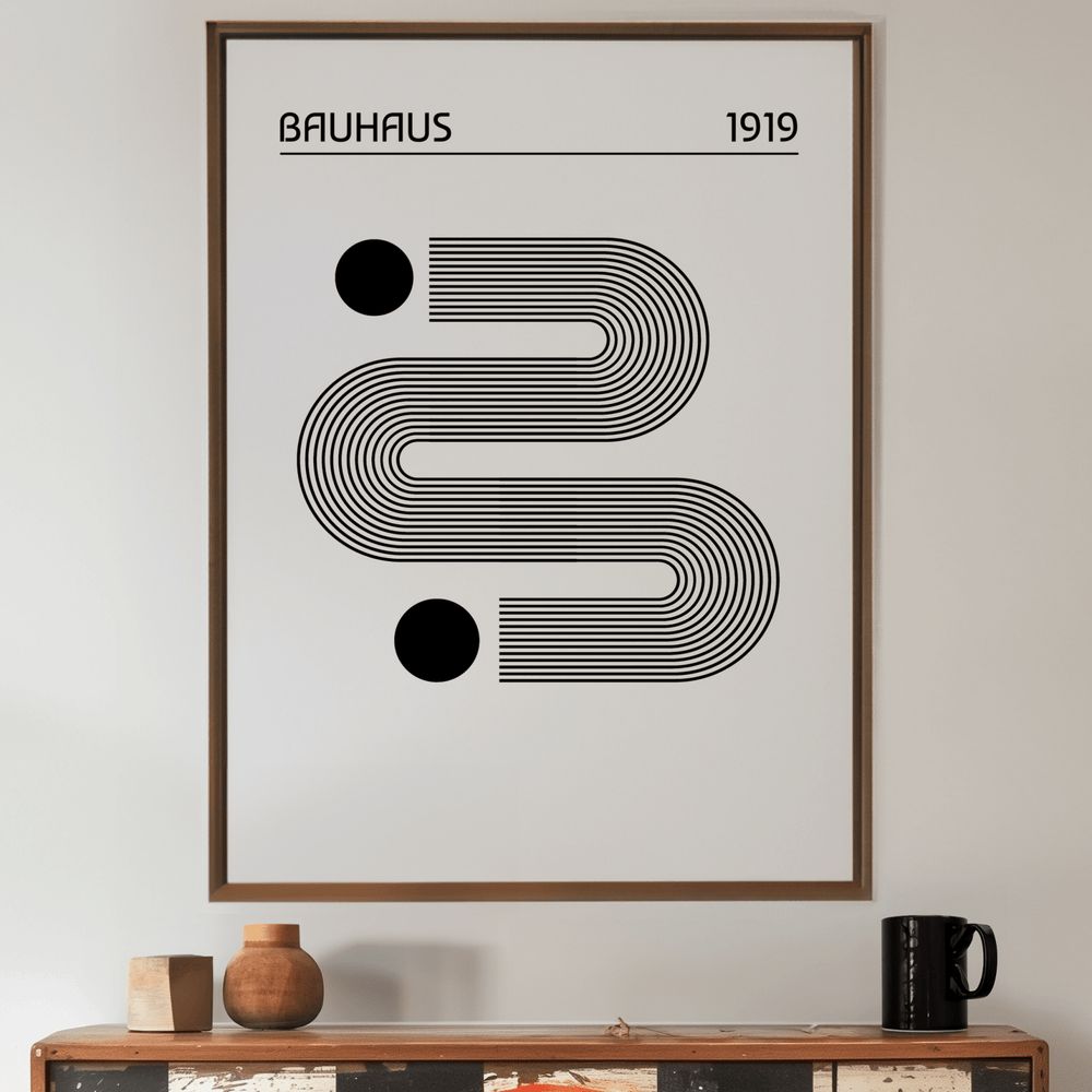 Black Curves - Bauhaus Poster - Poster Room