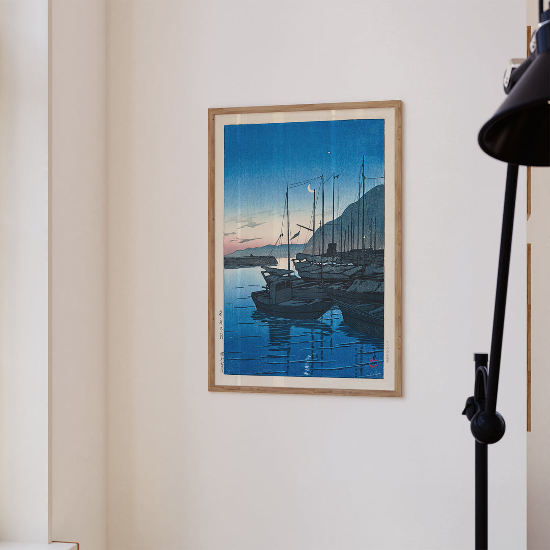 Dawn at Beppu by Hasui Kawase Poster