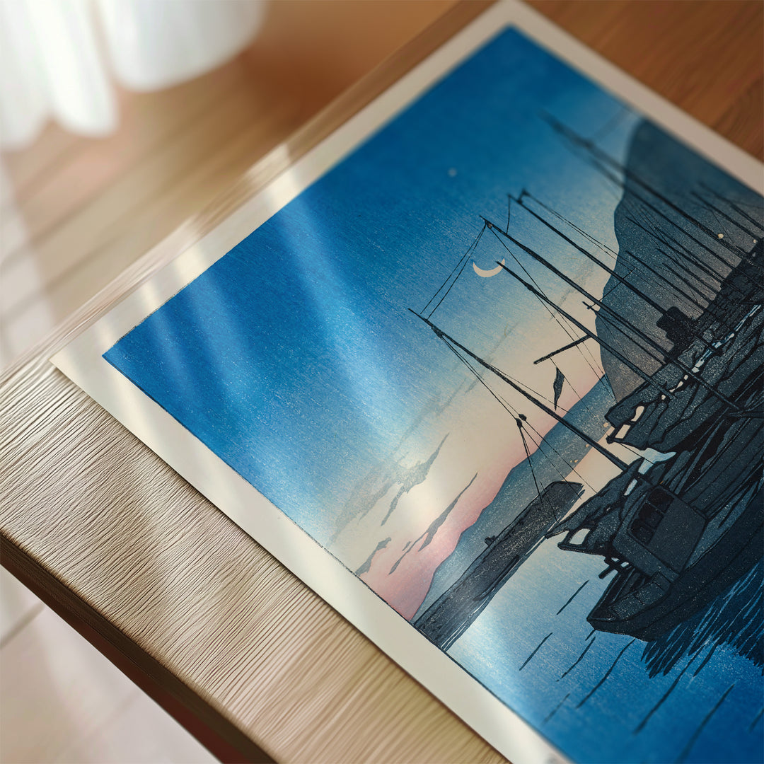 Dawn at Beppu by Hasui Kawase Poster