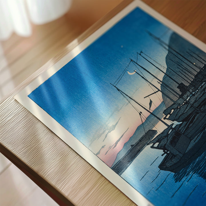 Dawn at Beppu by Hasui Kawase Poster