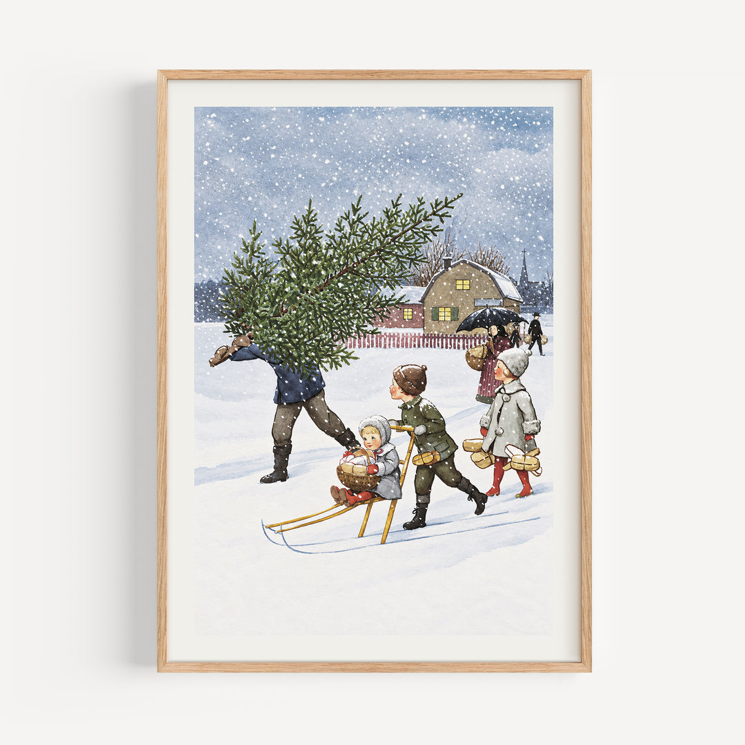 December by Elsa Beskow Poster
