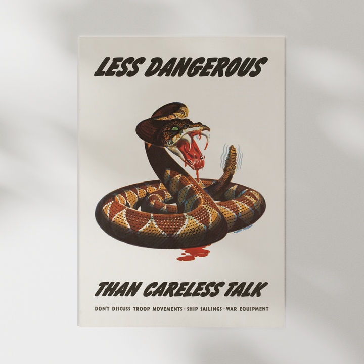 Don't Discuss Troop Movement Vintage Poster