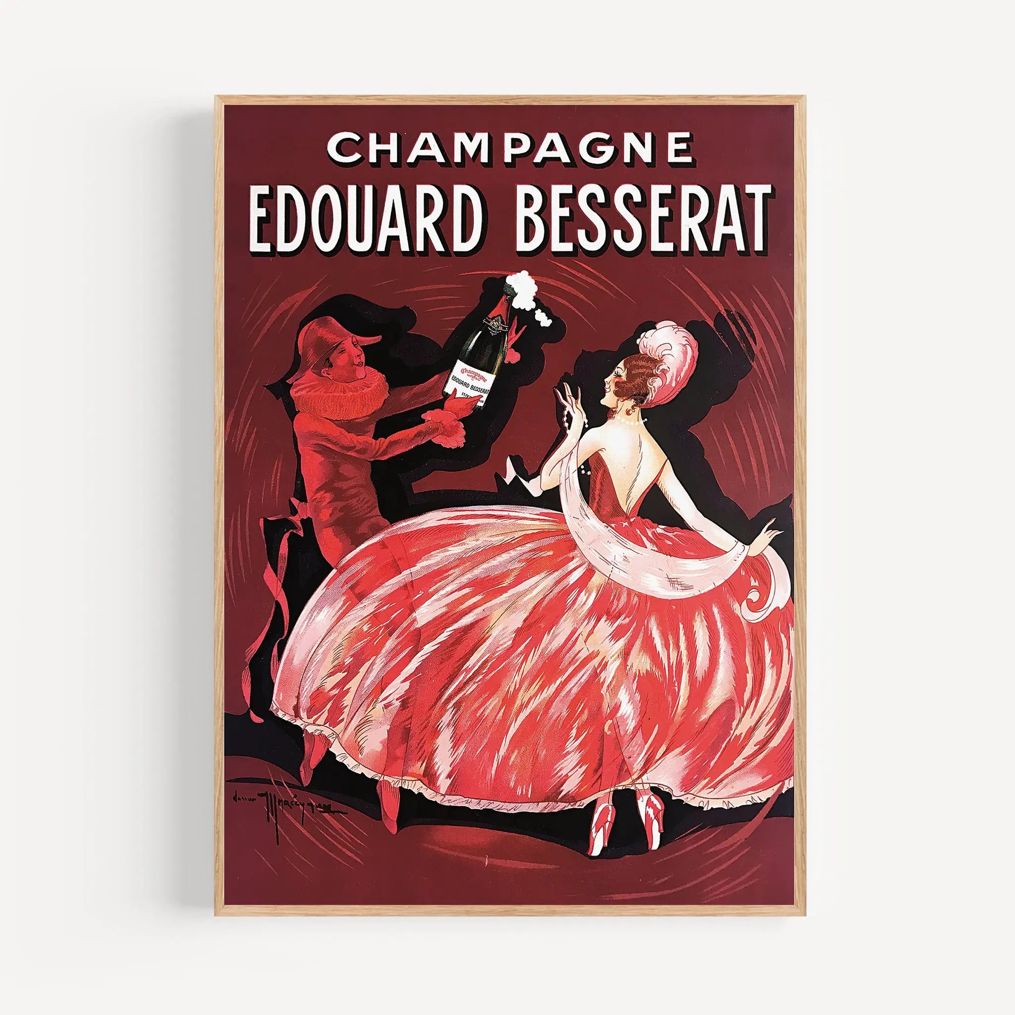Edouard Besserat Champagne Art Nouveau Vintage Poster - Poster Room