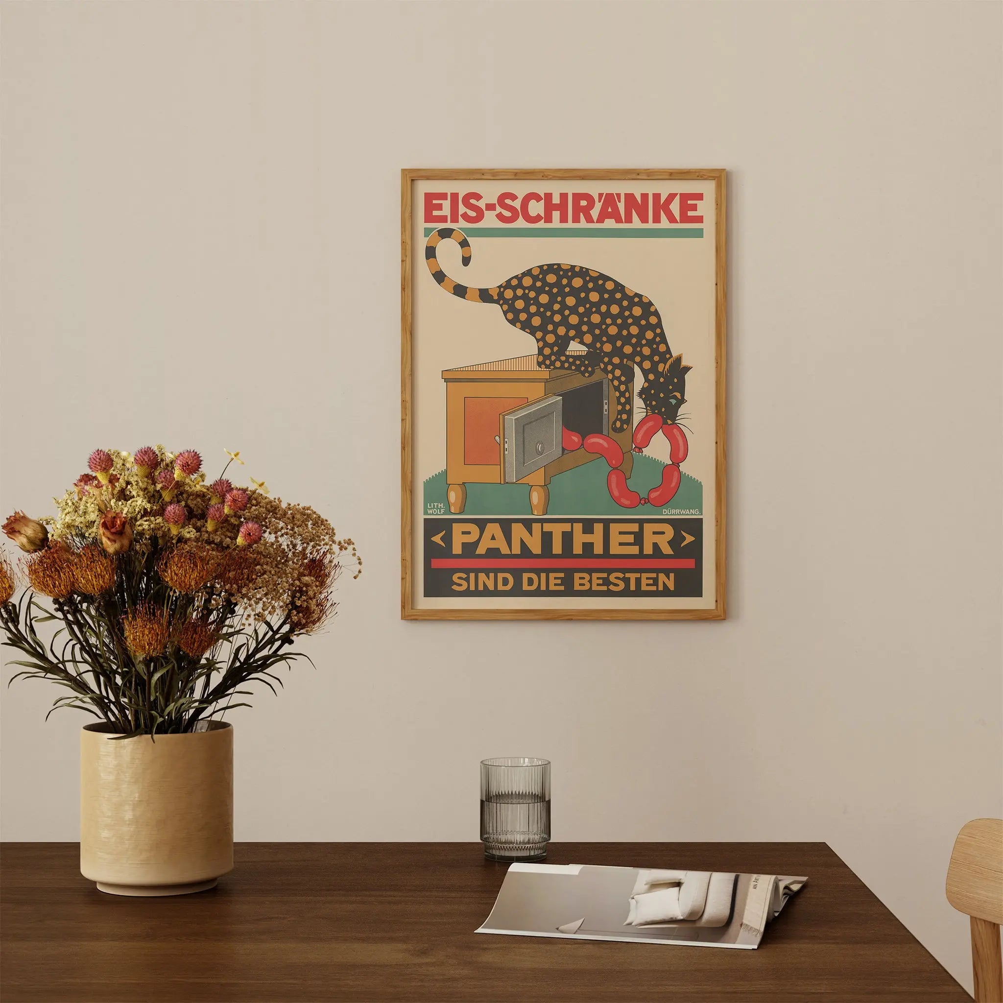 Metallschild „Beware Of Panther“ – Vintage-Look, Aluminium, 20,3x30,5 Cm, Wetterfest