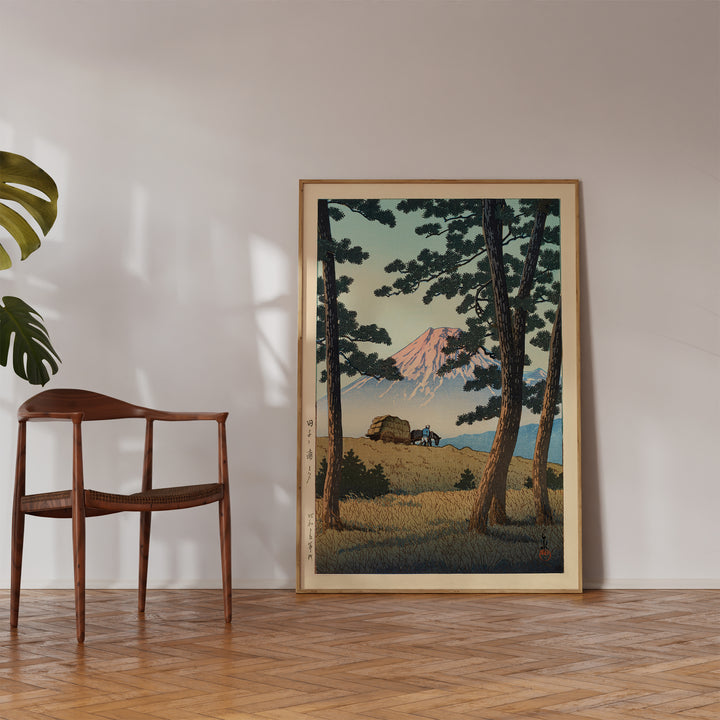 Evening at Tago Bay by Hasui Kawase Poster