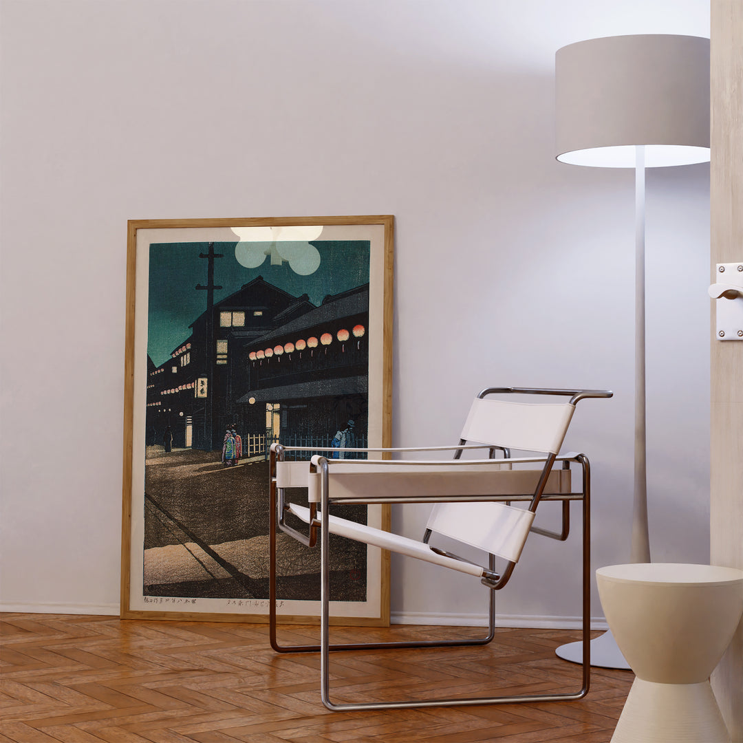 Evening in Soemon-cho, Osaka by Kawase Hasui Poster