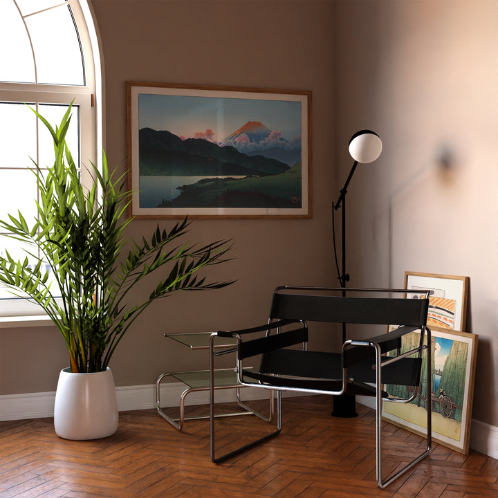 Evening of Mount Fuji from Lake Ashino-ko by Hasui Kawase Poster