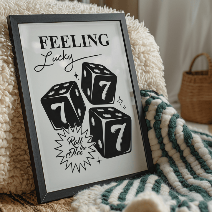 Feeling Lucky Dice Poster - Poster Room