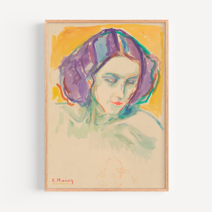 Female Portrait by Edvard Munch Poster