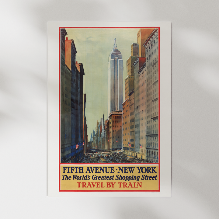 Fifth Avenue, New York - Vintage Poster