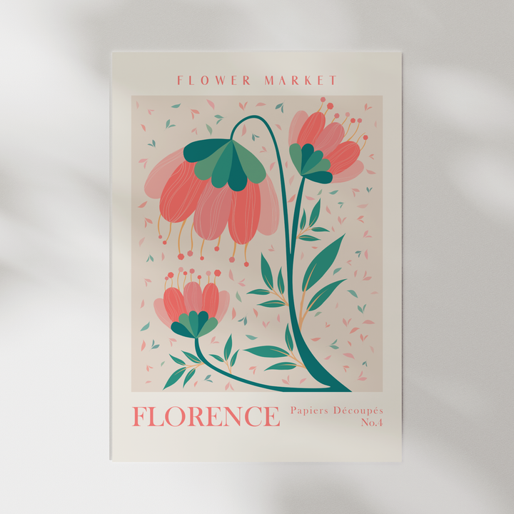 Florence Flower Market Poster