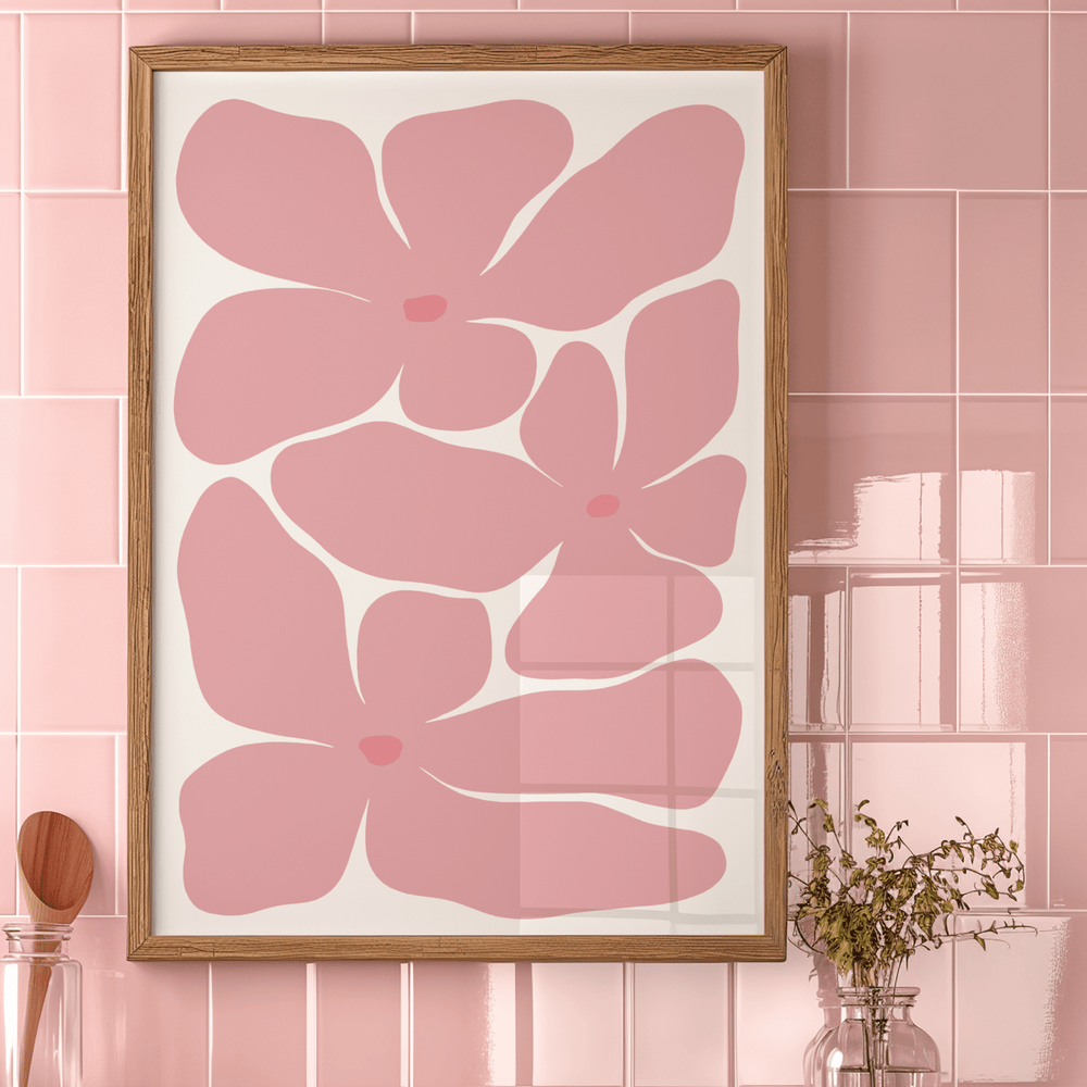 Bold Flower in Pink Poster - Poster Room