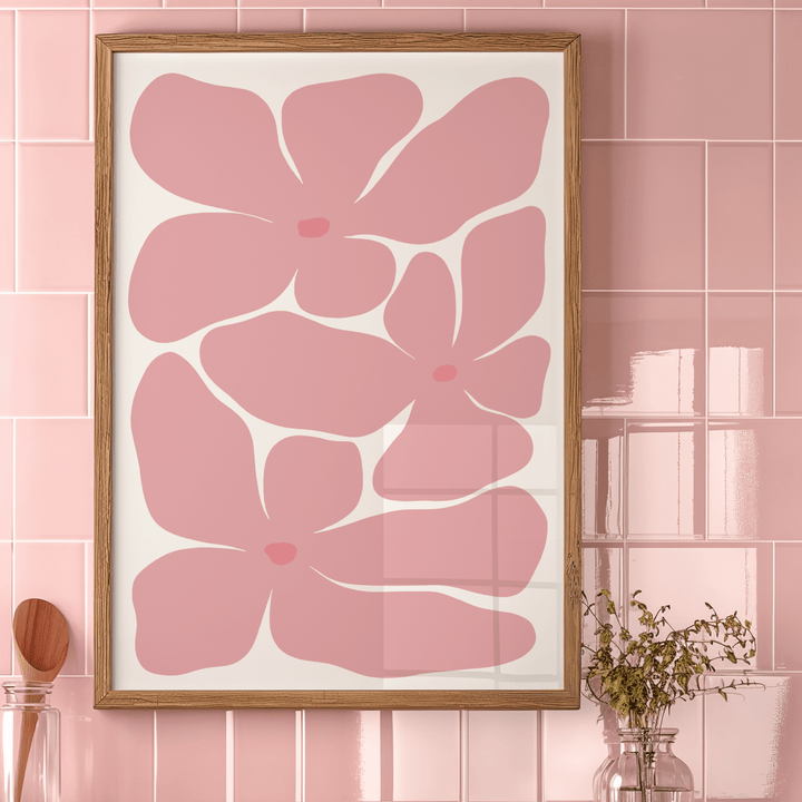 Matisse Flowers in Pink Poster Set of 3 - Poster Room