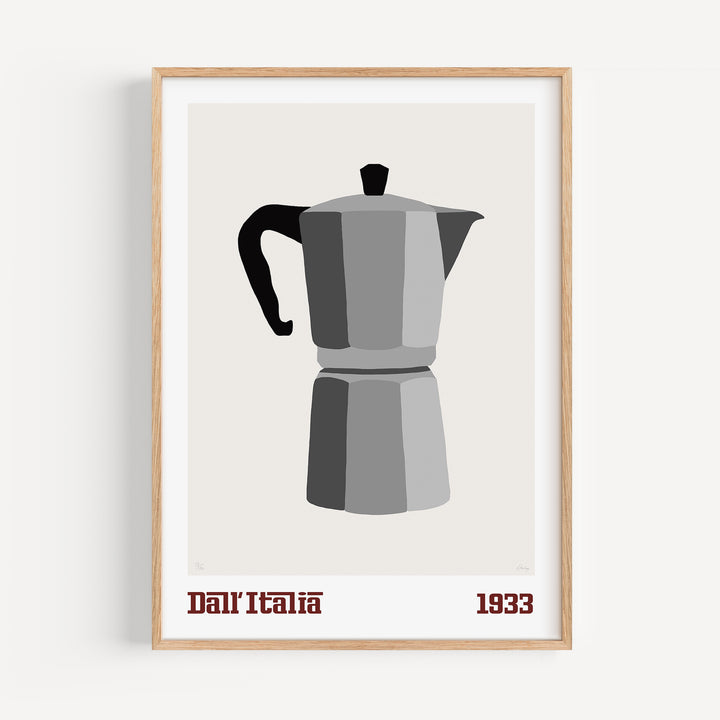 "From Italy" Coffee Maker Poster
