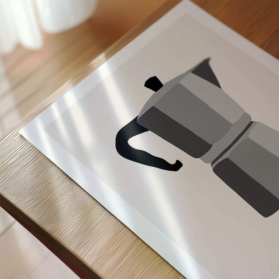 "From Italy" Coffee Maker Poster