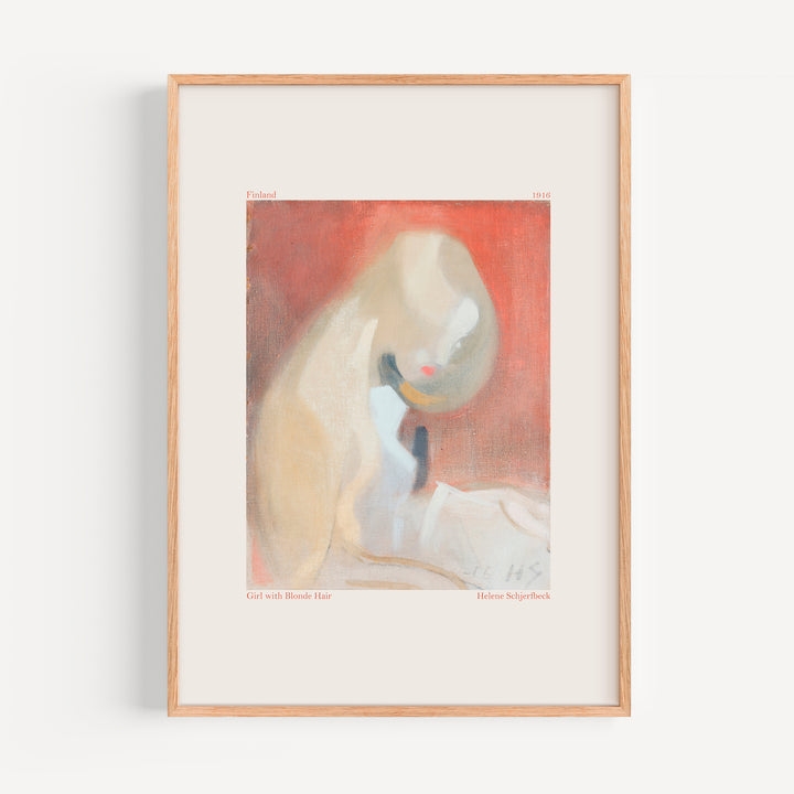 Girl with Blonde Hair by Helene Schjerfbeck Poster