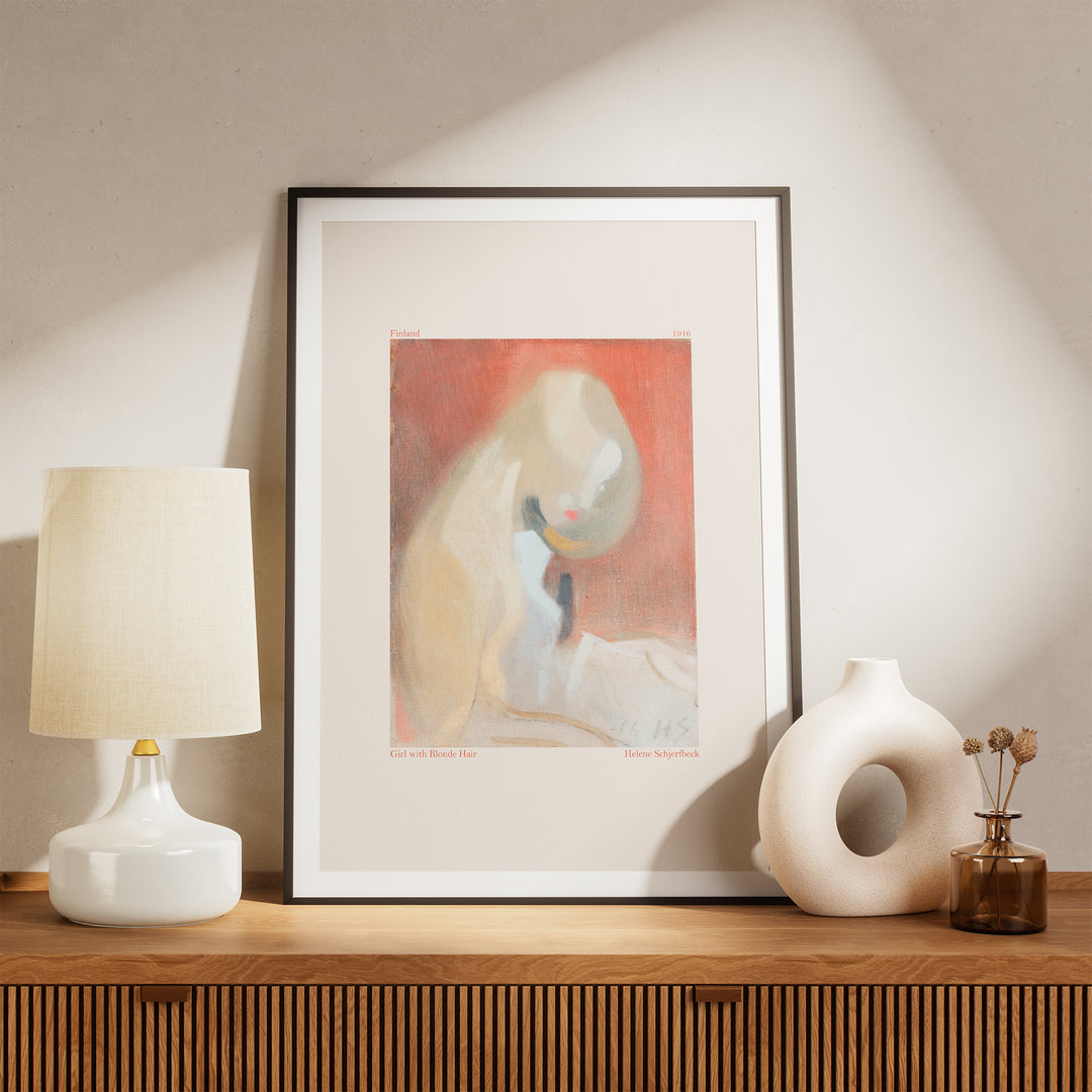 Girl with Blonde Hair by Helene Schjerfbeck Poster