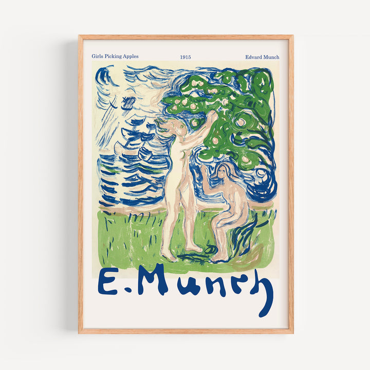 Girls Picking Apples by Edvard Munch Poster