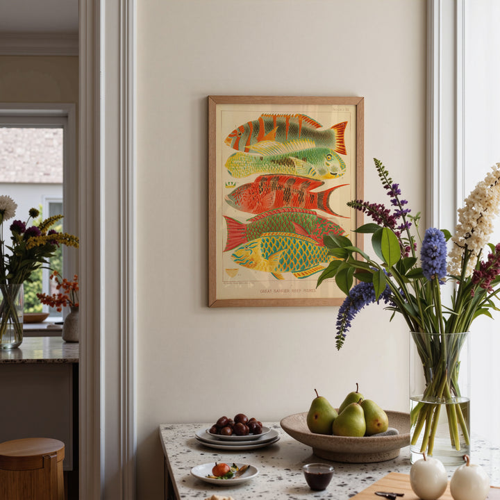 Great Barrier Reef Fishes by William Saville-Kent Poster