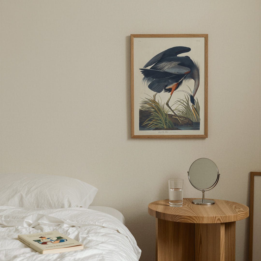 Great Blue Heron Vintage Poster